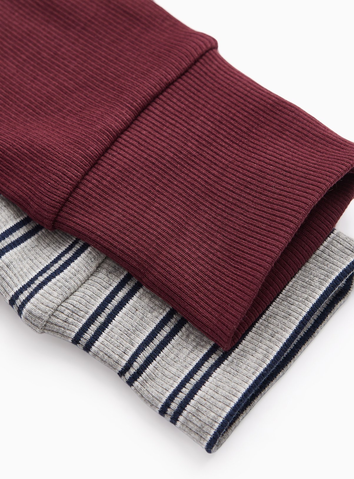 Grey, Purple & Navy Striped Preppy Leggings 5 Pack 6-9 months - Image 2 thumbnail